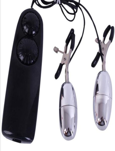 Clip per capezzoli di qualità elettronica vibrante per il seno Flirt BDSM Bondage Sex Toys Morsetti per capezzoli Morsetto per donna9826221