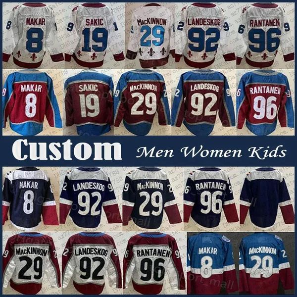 Outfit 8 Cale Makar Nathan MacKinnon Colorado Avalanche Hockey Jersey Custom Mikko Rantanen Gabriel Landeskog Artturi Lehkonen Valeri Nic