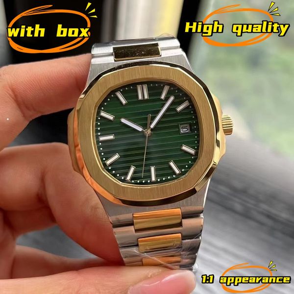 Mens Women Designer de alta qualidade para homens Moissanite Boutique Movimento de aço Relógios Diamante Relógio Automático Ppnautilus 40mm