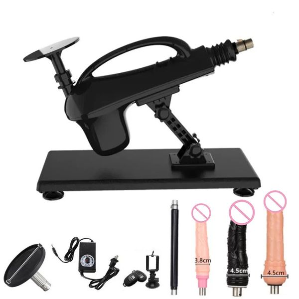 Macchine del sesso telescopiche 60mm Corsa Automatica Masturbazione femminile Kit sessuali 3XLR Macchine del sesso 0-500rpm Grande dildo Giocattoli del sesso fai da te 240102