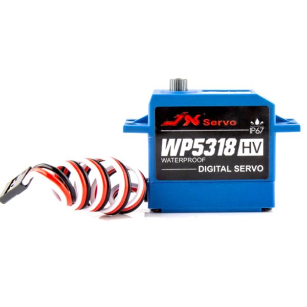 Jx WP5318HV Servo digitale con ingranaggi in metallo completamente impermeabile da 18 kg per droni da corsa RC / Robot / Accessori per auto da corsa di velocità