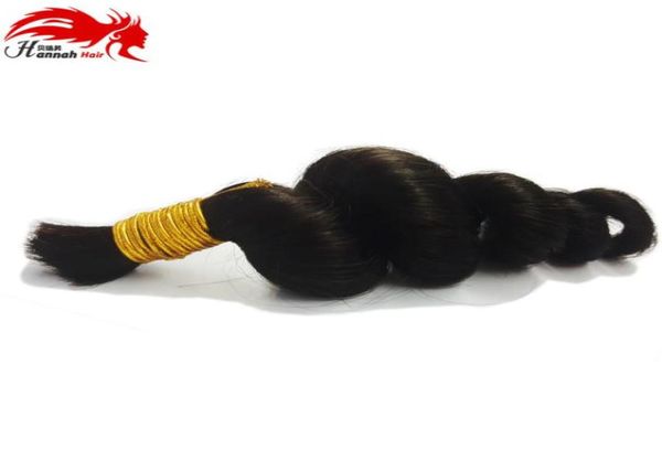 Capelli umani intrecciati brasiliani alla rinfusa senza trama Capelli ricci sciolti intrecciati Remy Capelli sfusi per intrecciare6877343