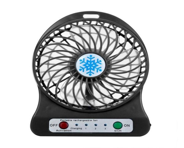 2018 portátil mini ventilador usb luz led refrigerador de ar pequena mesa 18650 bateria ventilador para computador portátil ventilador refrigeração usb3459095