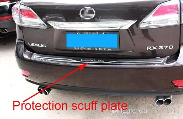 Accessori Piastra per paraurti posteriore per auto in acciaio inossidabile di alta qualità, piastra di protezione, barra di protezione per Lexus RX270/350