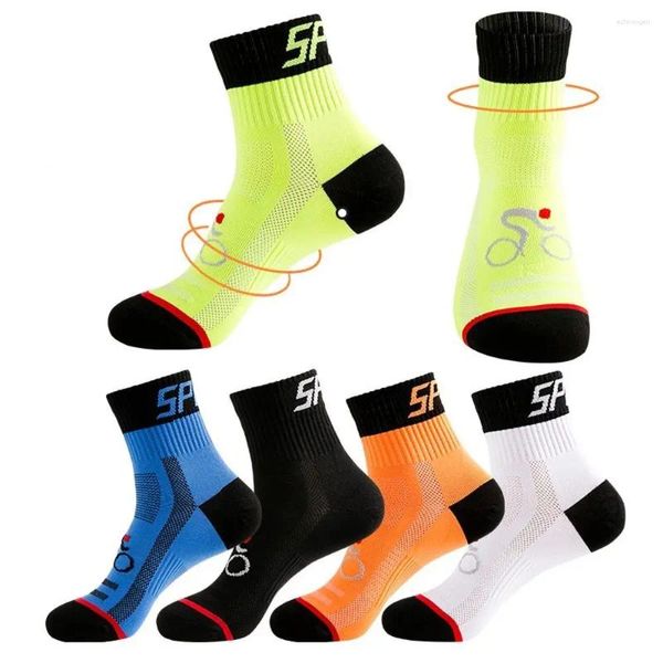 Meias masculinas 1 par de nylon ciclismo durável proteger pés respirável bicicleta casual antiderrapante esporte