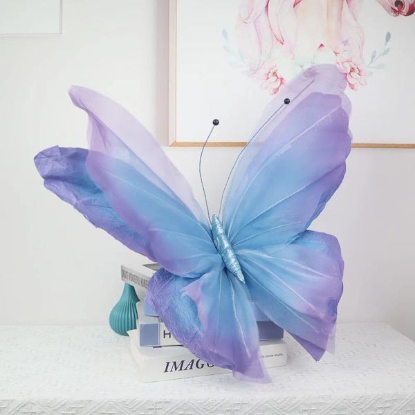 Dekorative Blumen 3D-Papierschmetterling für Heimdekoration, künstliche Blumen, Tisch, Hochzeit, Geburtstag, Party, Dekoration, Valentinstagsgeschenk