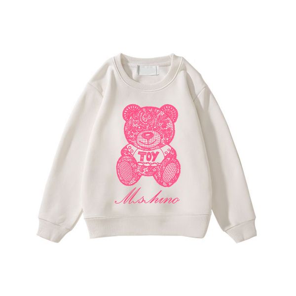 Roupa de bebê rosa urso moletons com capuz para crianças meninos meninos roupas de manga longa criança crianças moleto