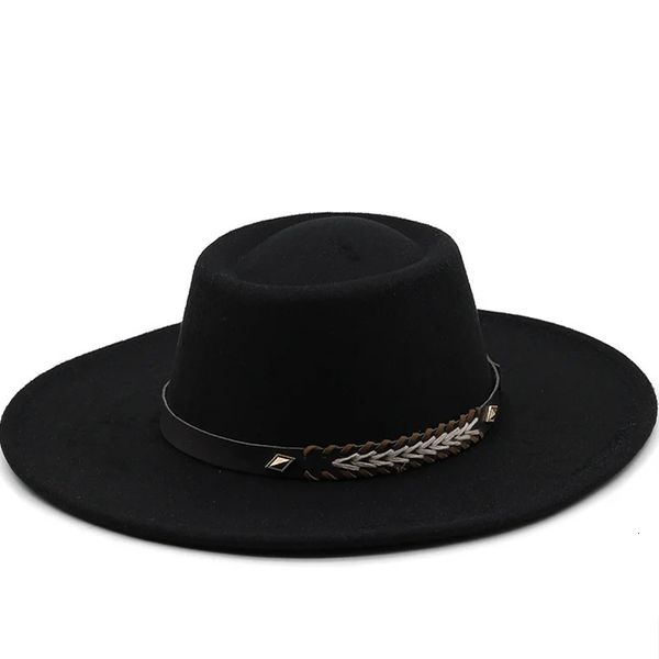 Fedora chapéus para mulheres 95cm de aba larga vestido masculino boné chapéu de feltro panamá igreja casamento clássico banda sombreros de mujer 240102