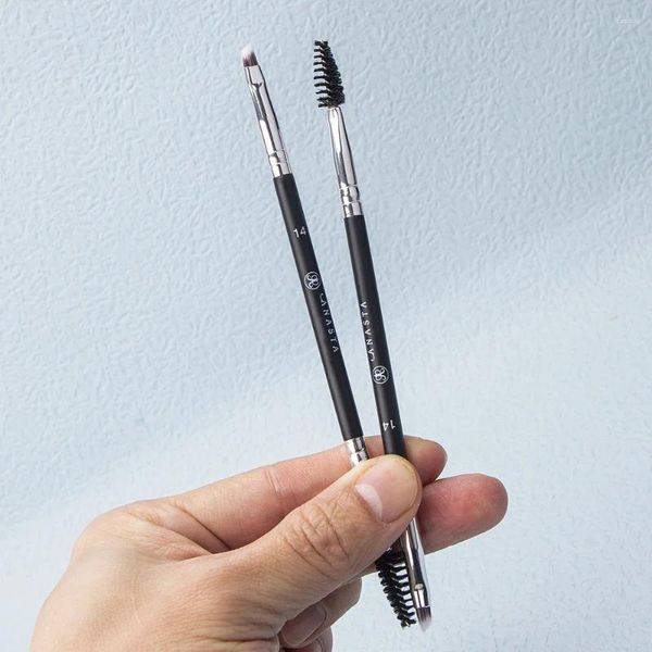 Pennelli per trucco Ana-14 Pennello per sopracciglia Doppio sottile polvere Spoolie Mascara Gel