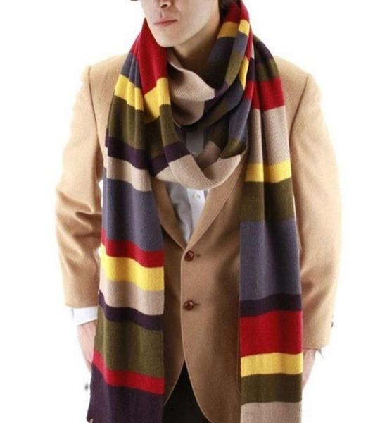 Dr Who Fourth 4th 12039 DELUXE Tom Baker Calda sciarpa a righe lavorata a maglia morbida Costume cosplay regalo 365cm23cm 200cm16cm9304222