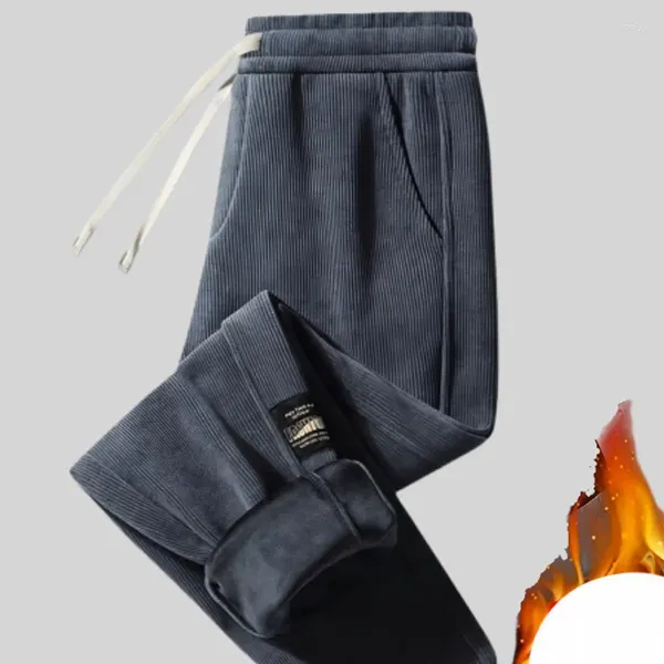 Мужские брюки осень-зима KPOP модный стиль Harajuku брюки облегающего кроя свободные универсальные спортивные повседневные вельветовые лоскутные спортивные штаны