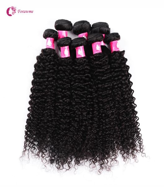 Todo 10 pacotes lote 7a virgem brasileiro afro encaracolado onda cabelo tece 1b natural preto humano remy trama de cabelo para preto fora6273352