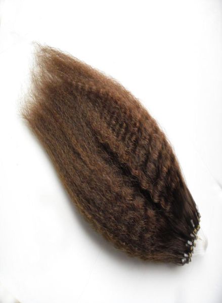 yaki grossolano Micro Loop Ring Evidenziare Colore Remy Pre Bonded Hair Extension Crespi dritti Micro Loop Estensioni dei capelli 100g1681027