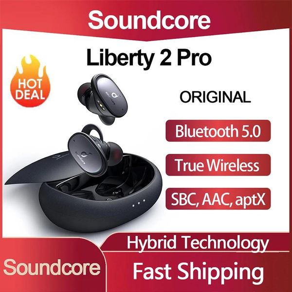 Auriculares Original Soundcore Liberty 2 Pro TWS Tecnología híbrida Auriculares Bluetooth 5.0 In Ear Studio Performance HearID Auriculares inalámbricos