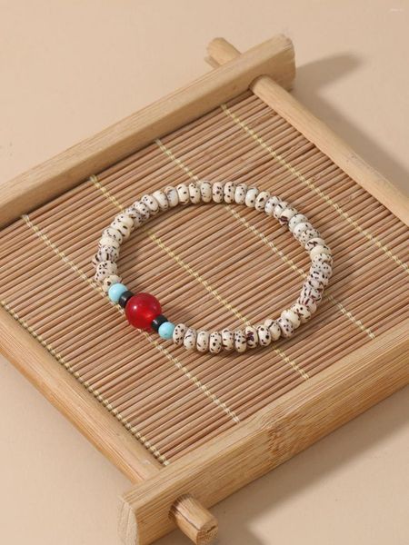 Strang OAIITE 8mm Rotes Achat Armband Damen Blau Türkis Perlen Stern Mond Bodhi Männer Gebet Meditation Balance Reiki Schmuck