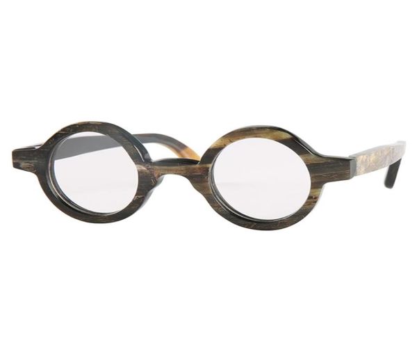 Occhiali da sole classici unici fatti a mano rotondi in vero corno naturale occhiali da vista unisex montatura per occhiali da vista per uomo e donna5178307