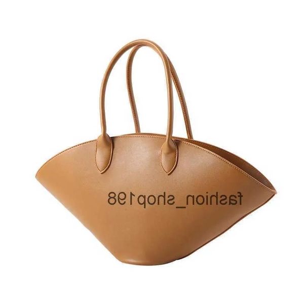 Borse Borsa a tracolla in pelle super grande di alta qualità Borsa da donna semplice alla moda con lingotto Marrone Cestino aperto Tasca Fondo tondo Secchio 2