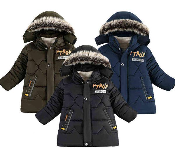 Jungen Daunenjacken 510 Jahr 2022 Winter Teenager Jungen Dicke warme Baumwolle Kapuzenjacken Oberbekleidung Kinderkleidung Windjacke Jacke2414374