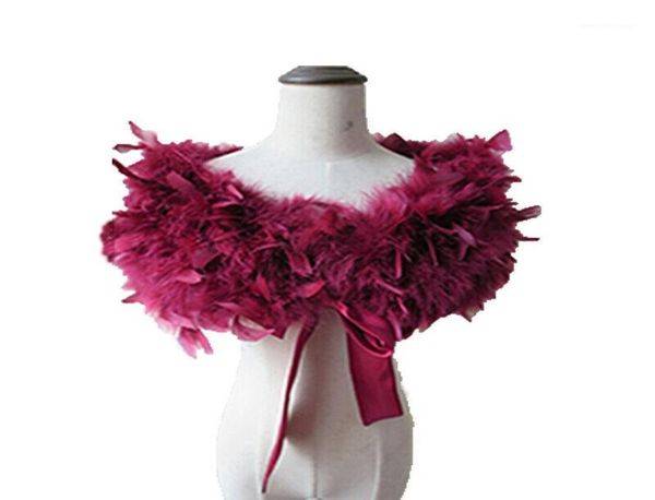 Tücher Echt 100 Straußenfedern Pelz Wraps Bolero Feste Hochzeit Party Schal Schwarz Weiß Frauen Winter Rosa Cape Schützen Schulter S73228523