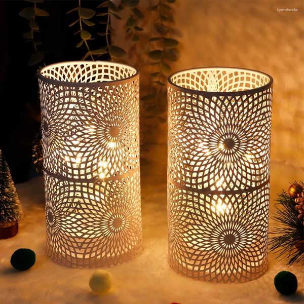 Lampade da tavolo 2 pezzi/set lampada alimentata a batteria cilindro nordico moderno per luce calda con lampadina a LED stile Edison decorazioni per la casa di nozze