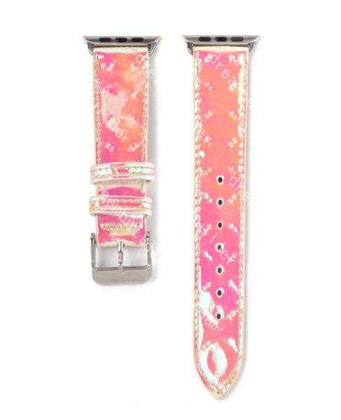 Fashion Strap Uhrenarmbänder für iPhone Uhrenarmbänder Band 41MM 12MM 42mm 38mm 40mm 44mm I Uhren 2 3 4 5 Bänder Lederarmband Streifen6431814