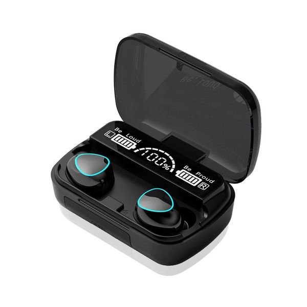 Auricolari Auricolari Cuffie wireless Bluetooth In Lotus 9d Tws Stereo Blues Sport Auricolari impermeabili Cuffie con scatola di ricarica per microfono