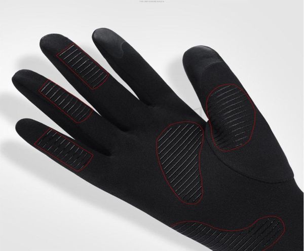 Homens ciclismo esqui luvas pretas unisex impermeável antiderrapante luvas de condução de inverno à prova de vento touchscreen handschoenen5867809