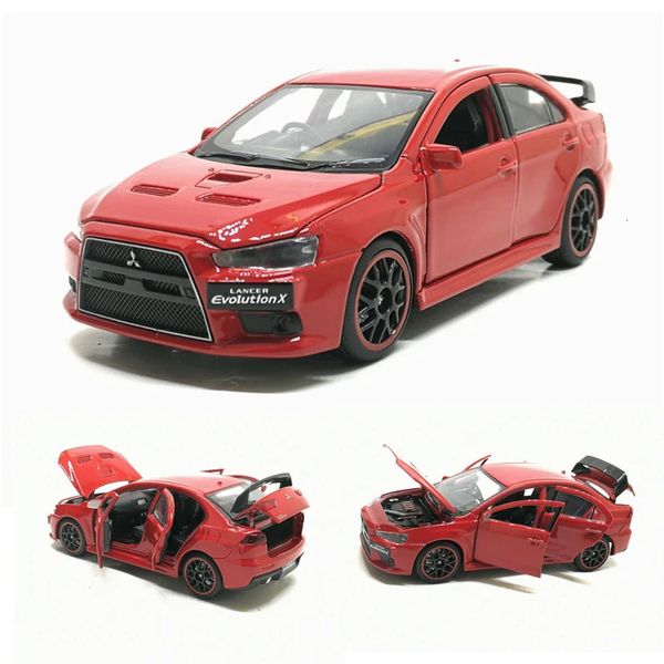 132 Lancer EVO X 10 BBS RHD Druckguss-Modellauto, Spielzeug für Kinder, Jungen, Mädchen, Geschenke 240103