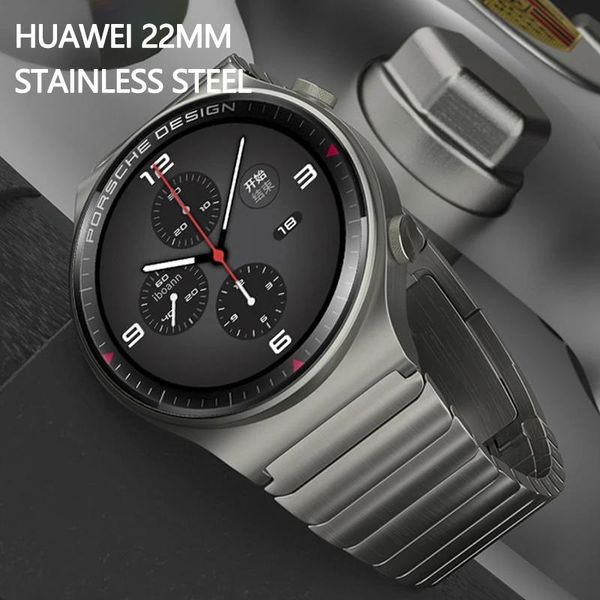 Устройства, новый оригинальный металлический ремешок GT2, ремешок из нержавеющей стали, 22 мм для Huawei Watch GT 2 Pro, оригинальный титановый серый металлический ремешок для часов