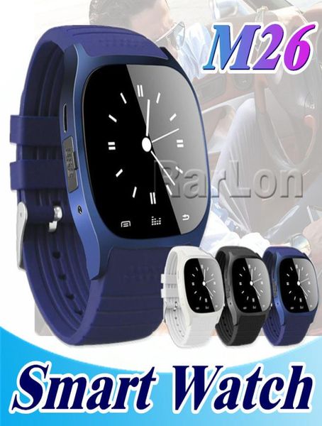 M26 smartwatch bluetooth relógio inteligente para celular android com display led music player pedômetro no pacote de varejo 7557930