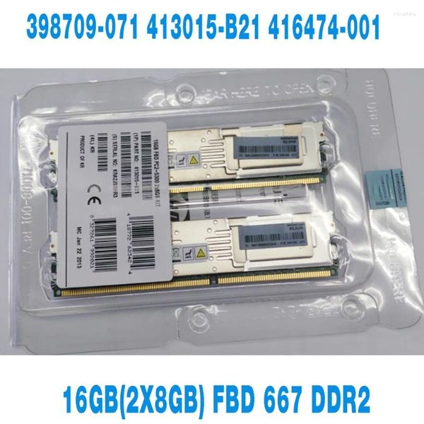 1/pcs para memória de servidor 16GB (2X8GB) FBD 667 DDR2 398709-071 413015-B21 416474-001