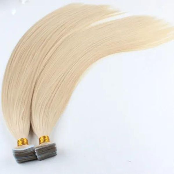 Tressen, Klebeband in Echthaarverlängerung, 30,5 cm bis 66 cm, maschinell hergestelltes Remy-Haar auf Klebeband, PU-Hautschuss