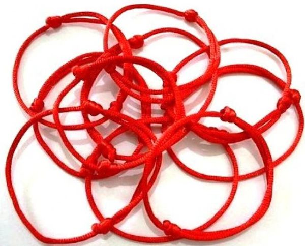 Armreif. Schneller Versand! 100 teile/los KABBALAH HAND Made Red String Armband EVIL Eye Schmuck Kabala Glück Armband Schutz