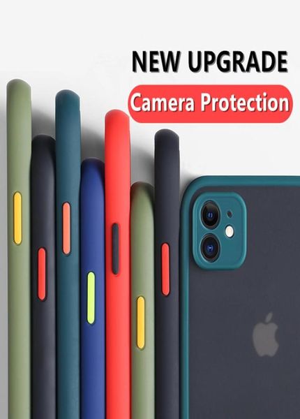 Coque de Protection d'objectif d'appareil photo, étui de téléphone pour iPhone 13 13PRO 13PROMAX 12 12Pro Max 11 12 Mini X XS XR 6 6S 7 8 Plus SE 2020 mat Transpa6737120