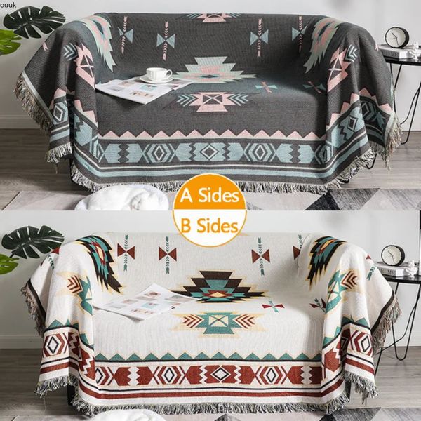 Coperta decorativa per divano in maglia, coperta in cotone, morbido, asciugamano, plaid, arazzo per la casa, soggiorno, letto, aereo, coperte da viaggio 240103