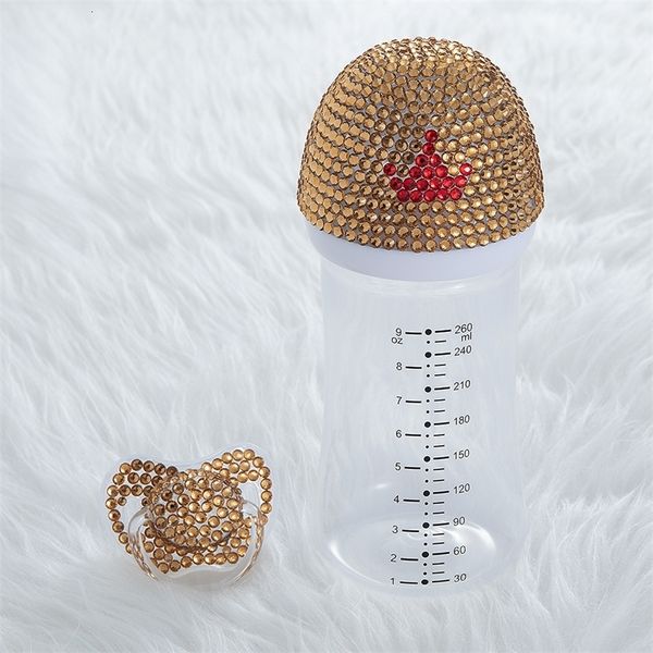 MIYOCAR hübsches 260-ml-Kunststoff-Babyflaschen- und Schnuller-Set, BPA-frei, viele Farben zur Auswahl, Babyparty-Geschenk 240102