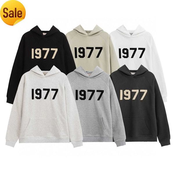 Frete Grátis Moletons Mens Hoodies 1977 Hoodie Essentialhoodie Crewneck Suor Camisa Mens Designer Moletom Ess Hoodie Essent Hoodie Essen Ipl0