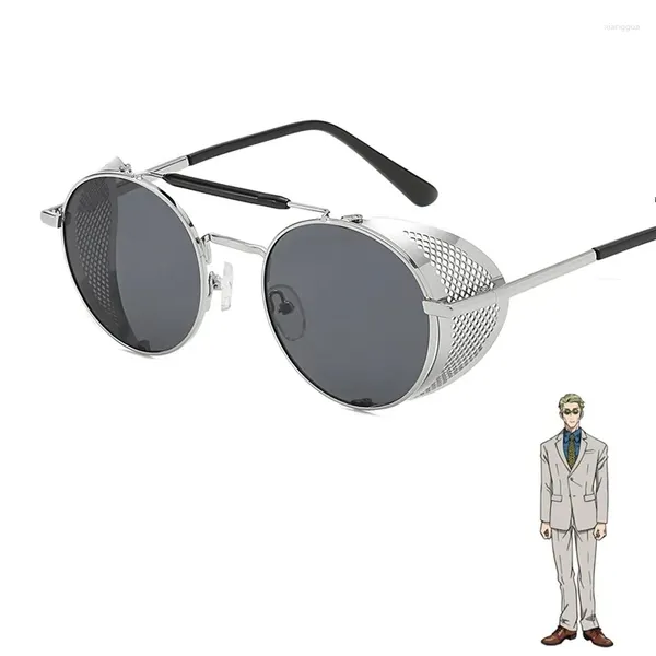 Parti Malzemeleri Anime Jujutsu Kaisen Nanami Kento Glasses Cosplay İyi Omens Şeytan Crowley Gözlük UNISEX Gotik Punk Güneş Gözlüğü Prop