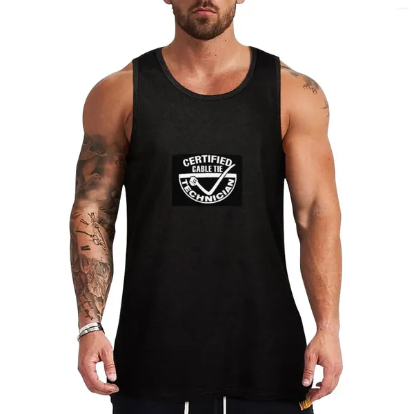 Herren Tank Tops Kabelbinder Zertifizierter Techniker Top Weste Männliche Gym Kleidung Männer Singlet Für