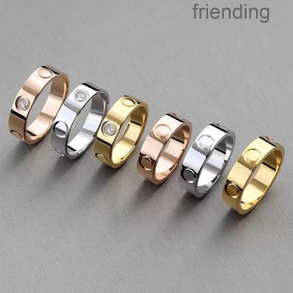 Modeschmuck, Eheringe für Frauen, Großhandel, Goldringe, Designer-Luxus-Diamantring, Unisex-Bandring, Paar, Verlobung, Liebhaber, Luxusringe GTEA