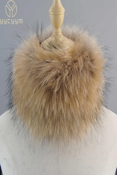 Schals Frauen Winter Natürliche Warme Fuchs Pelz Stirnband Neue Mode Echt Schal Gute Elastische Gestrickte Echte Ring Y22096417605