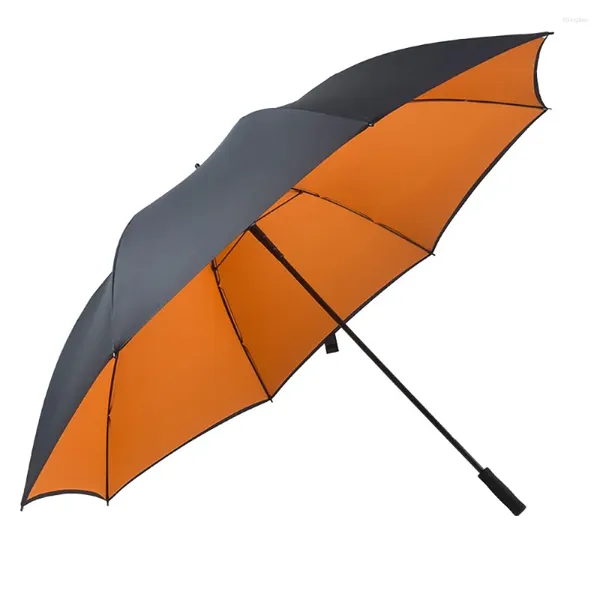 Guarda-chuvas 185cm grande guarda-chuva de praia de golfe masculino manual longo punho resistente proteção UV guarda-sol sombra viagem corporação