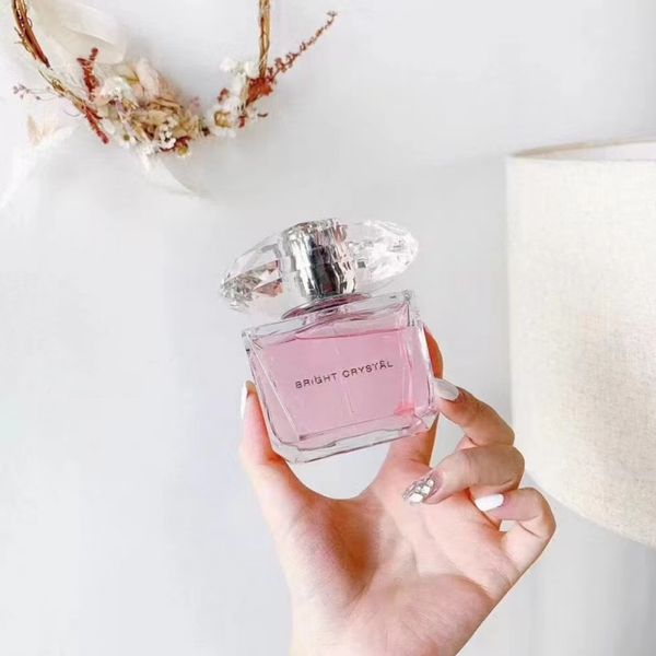 Profumo di lusso Profumo di marca Profumo da donna di alta qualità profumo 90ml eau de toilette Durata buon odore EDT Ragazze da donna Profumo di cristallo di diamante rosa