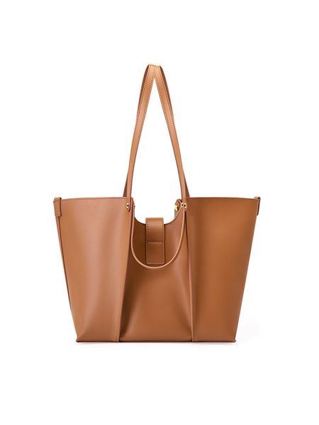 Borsa 2023 Vera pelle di vacchetta ad alta capacità Design di alta qualità Spalla da donna Luxurys Nuova nicchia Tote C Hqdrb