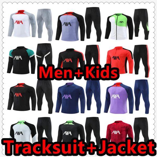 23 24 футбольные спортивные костюмы для мужчин и детей, тренировочные комплекты для футбола, футбольная куртка, спортивный костюм Survetement, комплект для бега по футболу