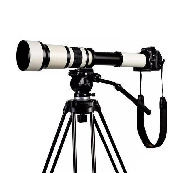Lente zoom super telefoto 650-1300mm F8 para Canon EOS Nikon Sony Pentax K-1 K-S2 K-S1 K-500 K-70 K-50 K-30 K5 IIs K-7 K-5 K-3 II K-2 Câmera sem espelho Fujifilm Olympus DSLR K110D K10D
