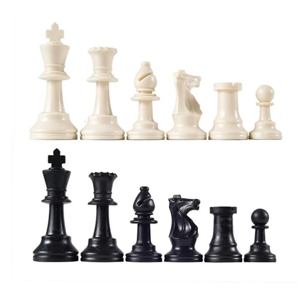 Gioco di scacchi di alta qualità Re alto 97mm 77mm 64mm Ajedrez Set di scacchi medievali No scacchiera 32 pezzi degli scacchi Giocattoli per bambini Gioco 240102