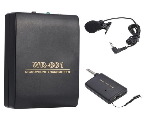 Microfono a clip Clip per cravatta portatile con microfono con trasmettitore FM wireless Set ricevitore per monitor per conferenze didattiche5561968