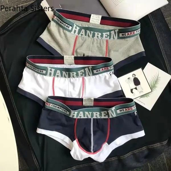 MUITAS PONTAS 3 peças calcinha masculina Cotton Men Roupher Boxer shorts algodão Seção fina de personalidade respirável Mostragem 2023 Nova moda