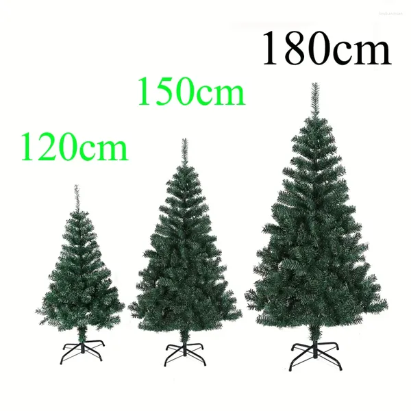 Weihnachtsdekorationen Baum 2024 0,9/1,2/1,5/1,8 m grün Dekoration PVC Jahr Home Decor Wohnzimmer Party Indoor Urlaub Geschenke DIY